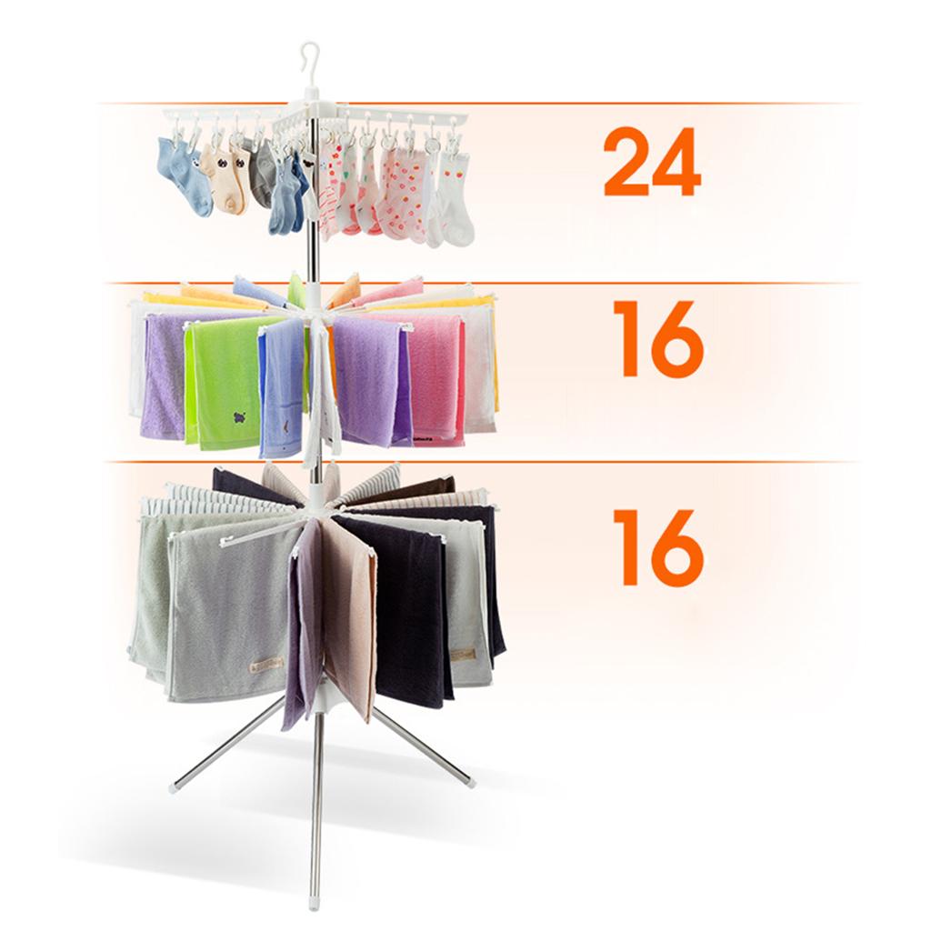 Baby Clothing Rack - 3단 접이식 건조대 스테인리스 스틸 수건걸이