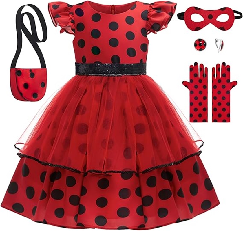 Baby Clothing Sizes - 여자 코스프레 의상 폴카 도트 레드