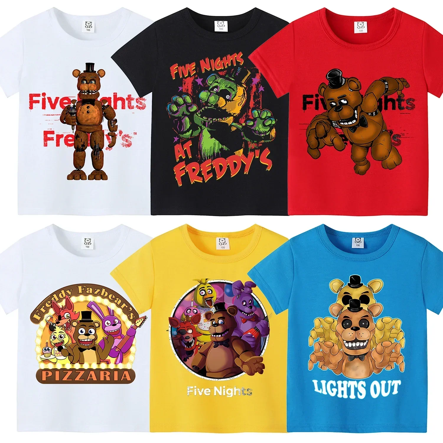 Baby Clothing Boy - Five Nights Freddys 테마 짧은 셔츠
