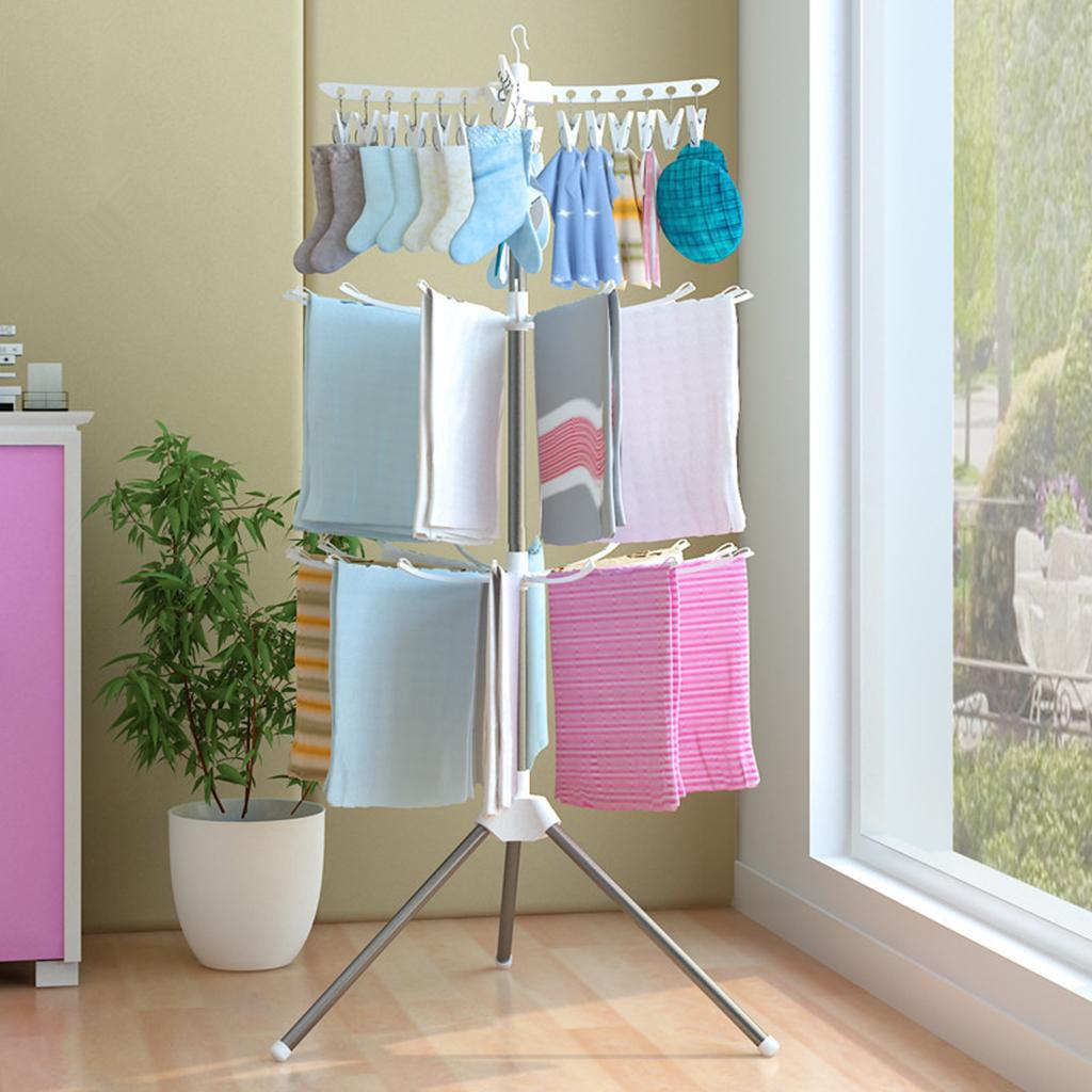 3단 접이식 건조대 스테인리스 스틸 수건걸이 독립형 아 - Baby Clothing Rack 리뷰 및 가격