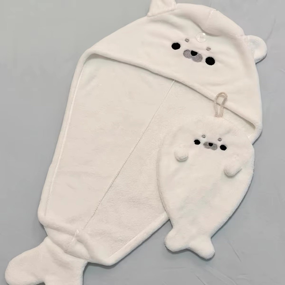 만화 아기 물개 드라이 헤어 캡 초흡수성 산호 플리스  - Baby Clothing Wash 리뷰 및 가격