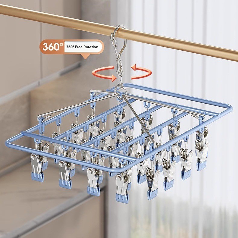 스테인레스 스틸 멀티 클램프 빨랫줄 아기 속옷 양말 건 - Baby Clothing Rack 리뷰 및 가격