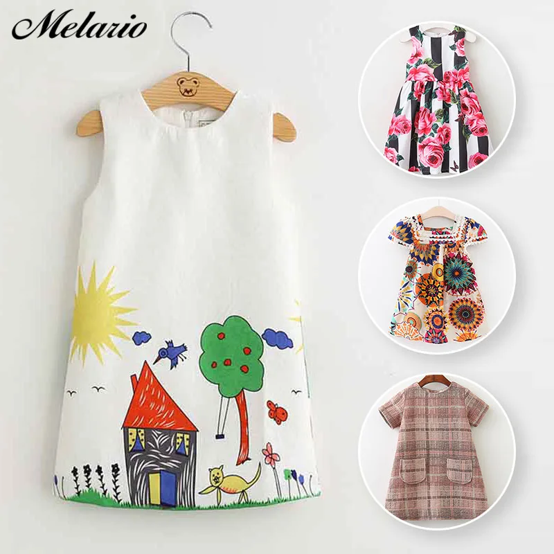 Melario-브랜드 만화 디자인 여아용 드레스, 공주 - Baby Clothing H&M 리뷰 및 가격
