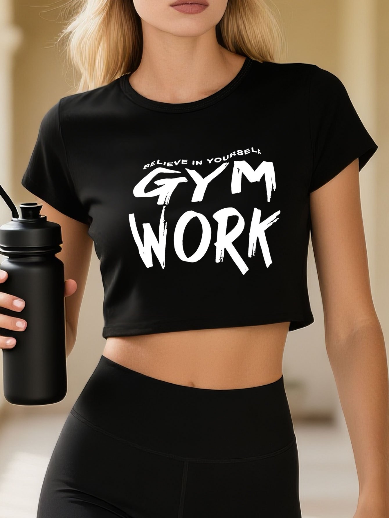 크롭 네이블바잉탑, GYM WORK 피트니스 프린트,  - Baby Clothing Made In Usa 리뷰 및 가격