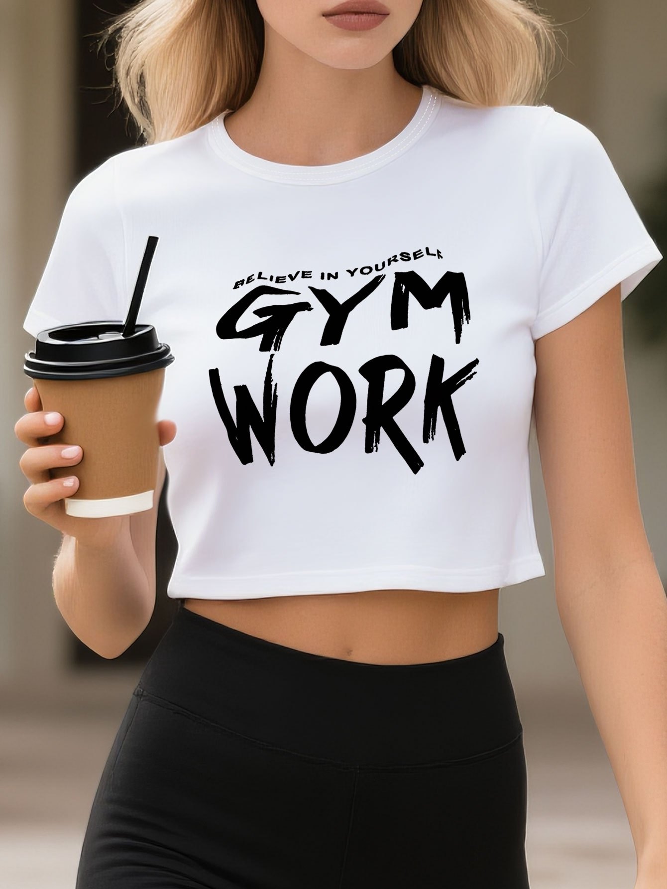 크롭 네이블바잉탑, GYM WORK 피트니스 프린트,  - Baby Clothing Made In Usa 리뷰 및 가격