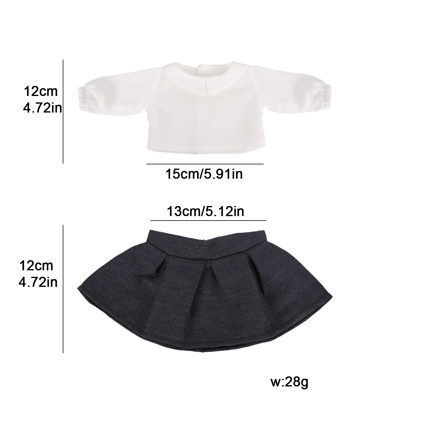 18인치 미국 인형 옷 흰색 셔츠 + 데님 스커트 의류 - Baby Clothing Essentials 리뷰 및 가격