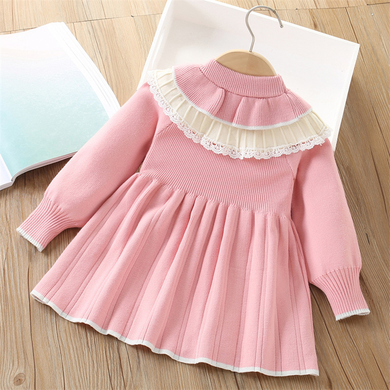 아기 소녀 니트 드레스 어린이 가을 꽃 스웨터 가운 어 - Baby Clothing Jumper 리뷰 및 가격