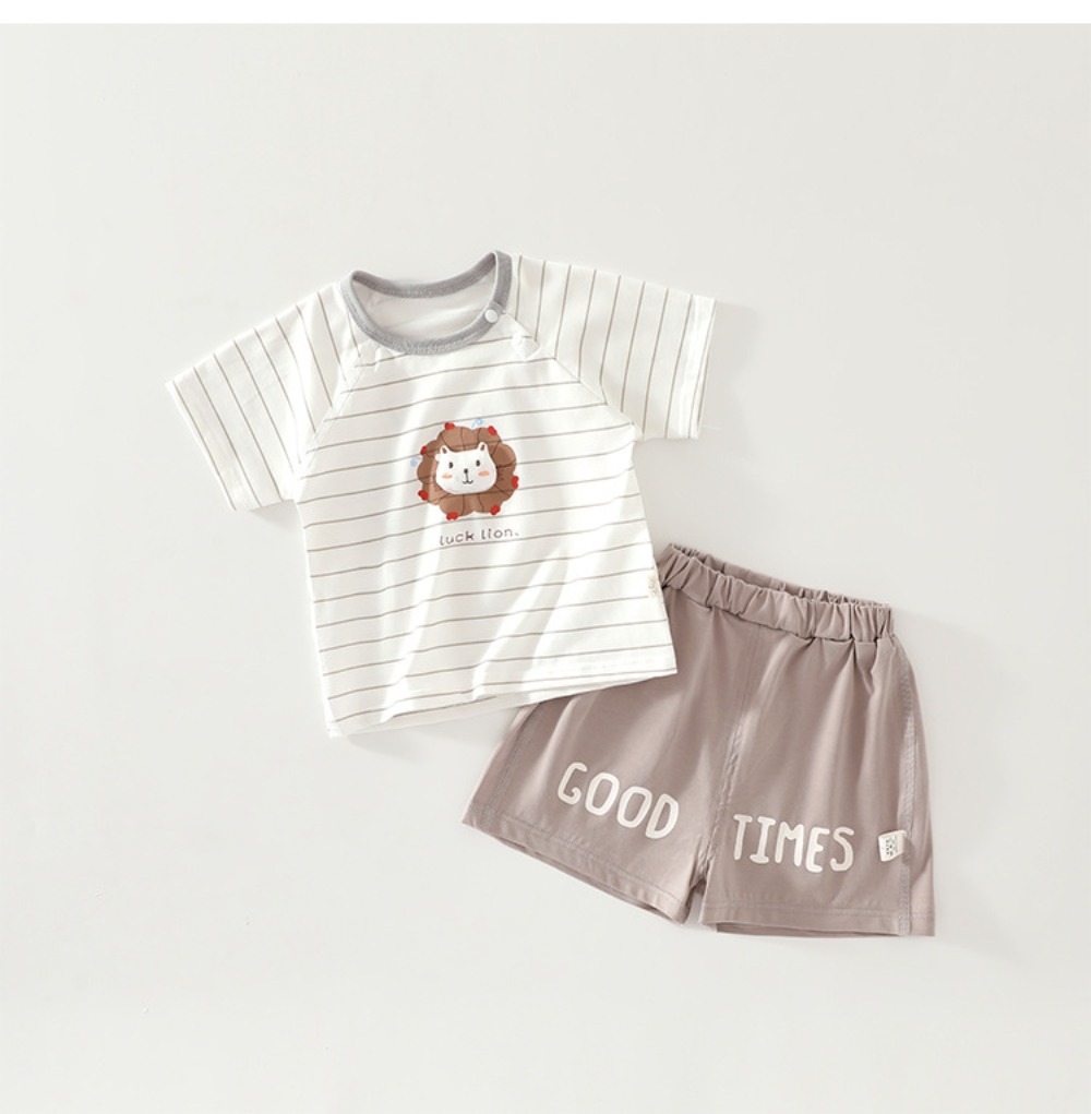 0-3세 아기 여름 반팔 반바지 2피스 세트 순면 만화 - Baby Clothing Made In Usa 리뷰 및 가격