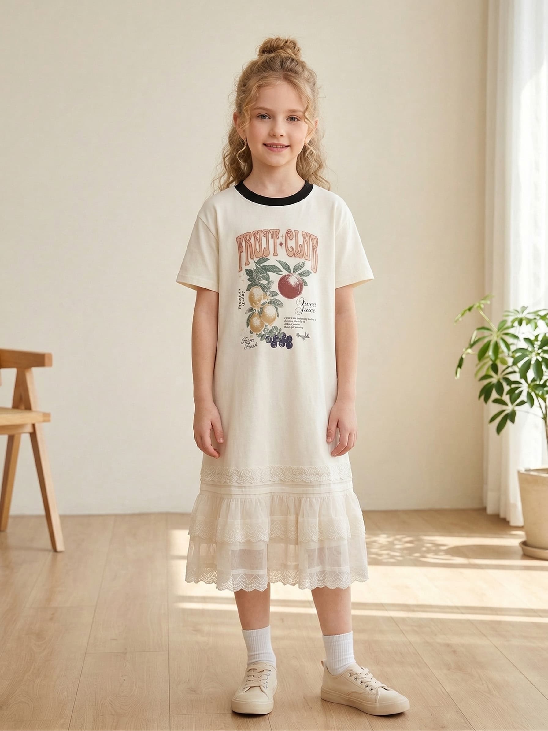유아 소녀 과일 그래픽 티셔츠 드레스 어린이 여름 짧은 - Baby Clothing H&M 리뷰 및 가격