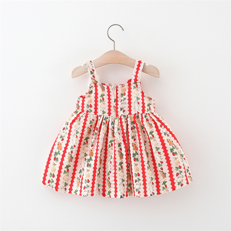 패션 아기 소녀 여름 드레스 귀여운 토끼 딸기 서스펜더 - Baby Clothing H&M 리뷰 및 가격