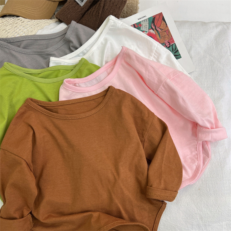 순수 코튼으로 만든 어린이 긴팔 티셔츠 가을 새 스타일 - Baby Clothing Made In Usa 리뷰 및 가격