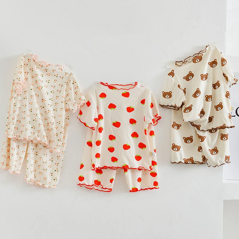 2026 여름 면 만화 캐주얼 잠옷 세트 아기 옷 소녀 - Baby Clothing Essentials 리뷰 및 가격