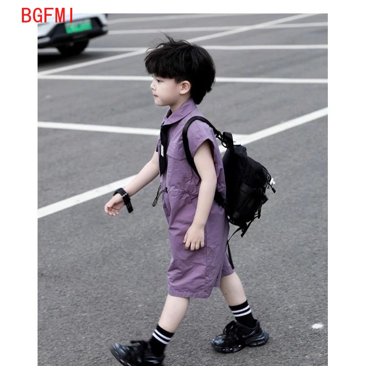 어린이 여름 반바지 작업복 카프리 소년 보라색 바지와  - Baby Clothing Boy 리뷰 및 가격