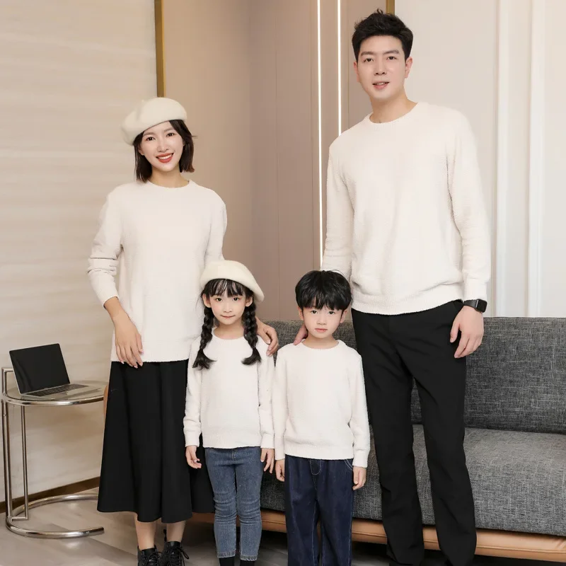 부모와 자녀 니트 점퍼 가족 스웨터 탑 아버지 어머니와 - Baby Clothing Jumper 리뷰 및 가격