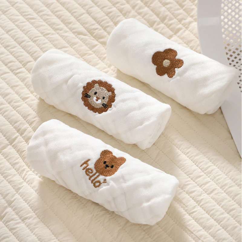 6 레이어 코튼 자수 아기 타액 수건 손 얼굴 물티슈  - Baby Clothing Wash 리뷰 및 가격