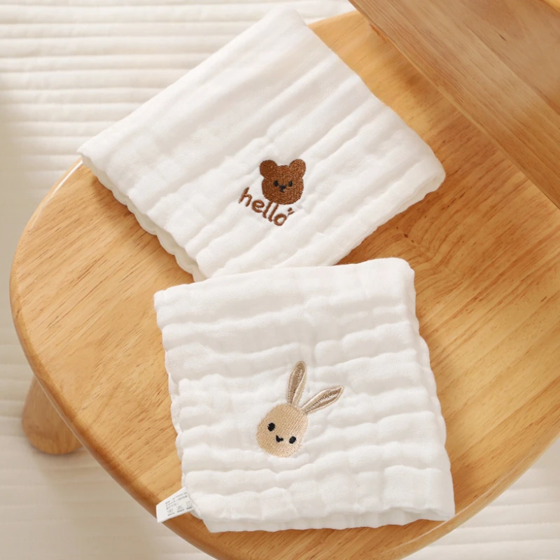 6 레이어 코튼 자수 아기 타액 수건 손 얼굴 물티슈  - Baby Clothing Wash 리뷰 및 가격