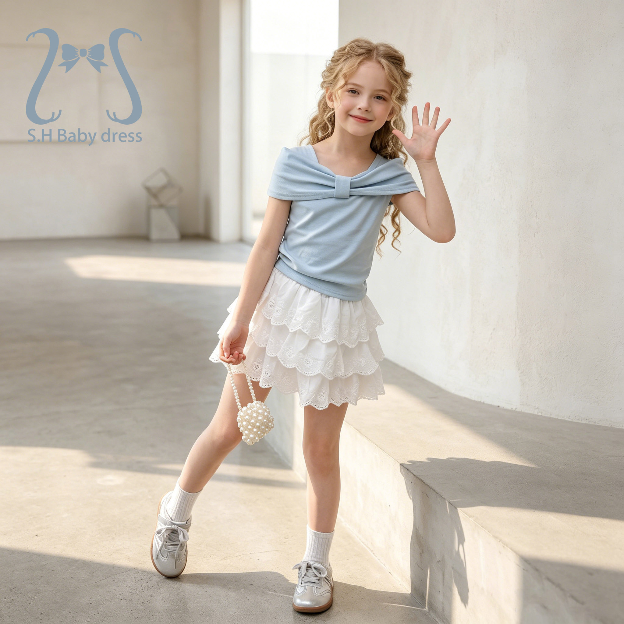 2 개/대 여름 어린이 의상 소녀 베이비 탑과 흰색 스 - Baby Clothing H&M 리뷰 및 가격