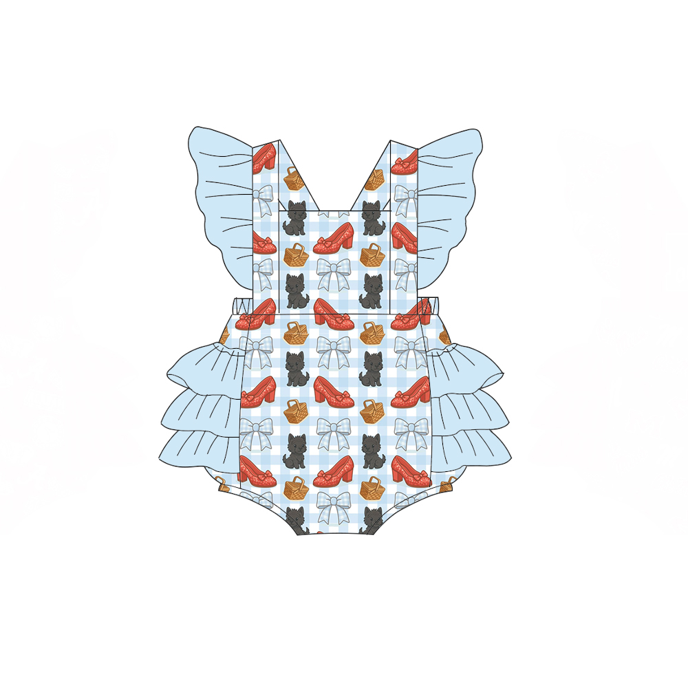 3중 러플과 과일/동물 프린트가 있는 부티크 아동 바디 - Baby Clothing Made In Usa 리뷰 및 가격