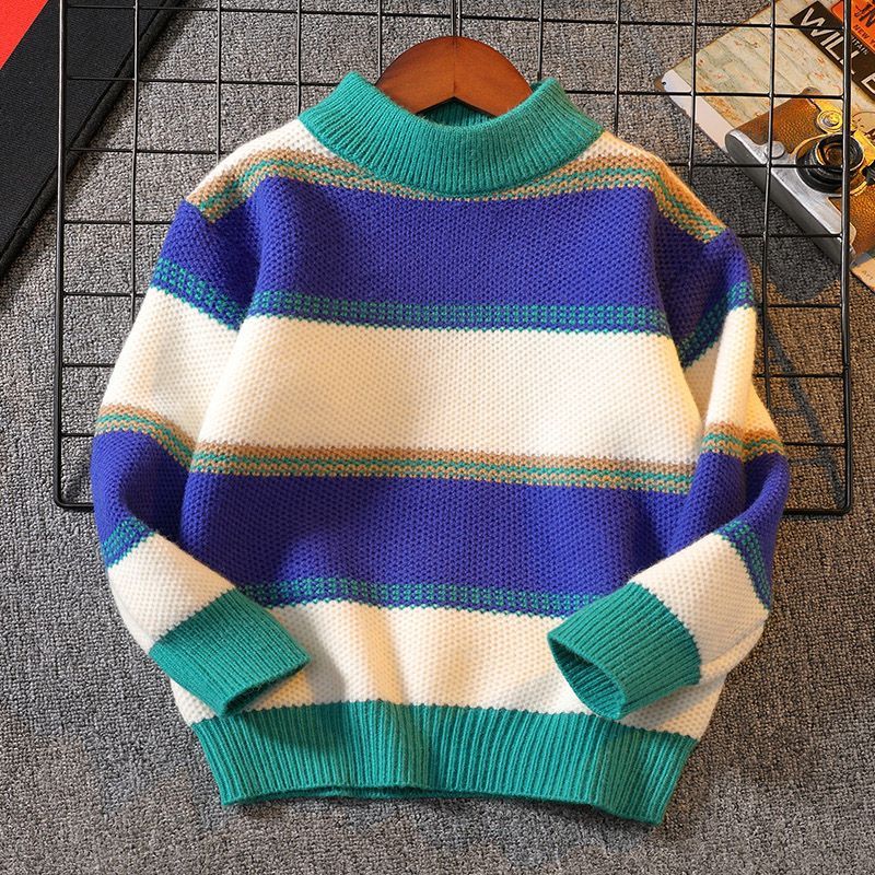 소년 니트 스웨터 새로운 겨울 어린이 줄무늬 점퍼 어린 - Baby Clothing Jumper 리뷰 및 가격